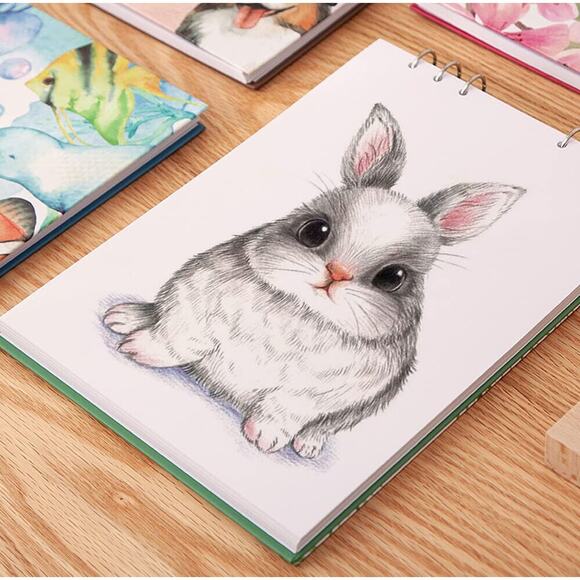 Sketching and Drawing Paper Pads, Spiral Bound Sketch, Draw 8.5x12.1 - 50 sheets - Picture 3 of 9